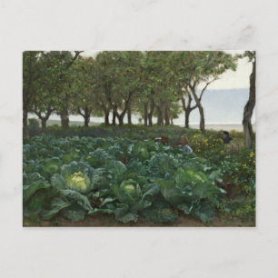 August Malmstrom - Kinder spielen im Garten Postkarte