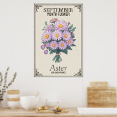 August Monat Blume Poster (Küche)