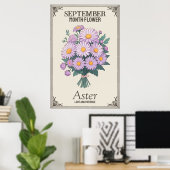August Monat Blume Poster (Heimbüro)