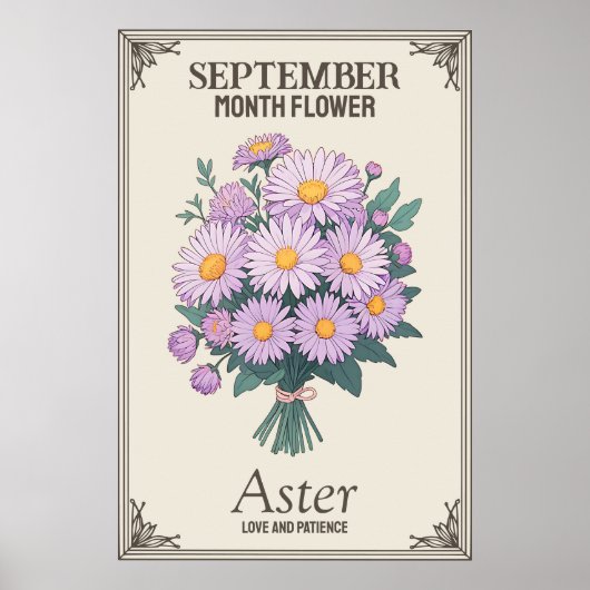 August Monat Blume Poster (Vorne)