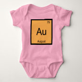 August Name Chemistry Element Periodische Tabelle Baby Strampler (Vorderseite)