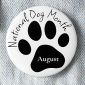August National Dog Monat Button
