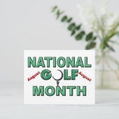 August - Nationaler Golfmonat Postkarte (Stehend Vorderseite)