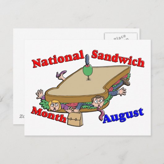 August - Nationalmonat Postkarte (Vorne/Hinten)