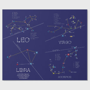 August - November Zodiac Constellation Geschenkpapier