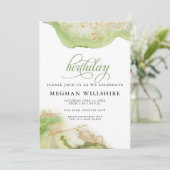 August Peridot Geode Einladung (Stehend Vorderseite)