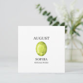  August Peridot Personalized Birthday Karte (Stehend Vorderseite)