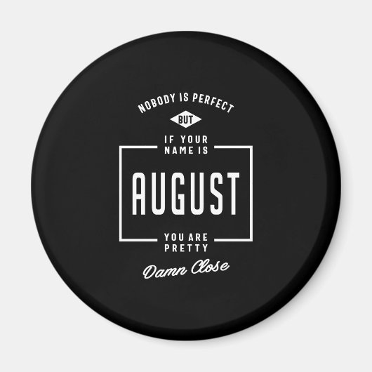 August Personalisierter Name Geburtstagsgeschenk Magnet (Vorne)