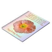 August Poppy Birth Blume Spiral Notebook Notizblock (Linke Seite)