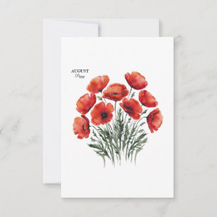 August Poppy Bloom - Personalisiertes Geburtstagsg