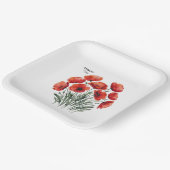 August Poppy Bloom - Personalisiertes Geburtstagsg Pappteller (Gewinkelt)