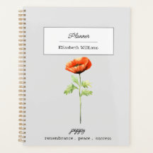 AUGUST POPPY GEBURTH BLUME PERSONALISIERT