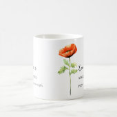 AUGUST POPPY GEBURTSTE BLUME MONTH NAME GIFT KAFFEETASSE (Mittel)