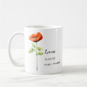 AUGUST POPPY GEBURTSTE BLUME MONTH NAME GIFT KAFFEETASSE (Links)