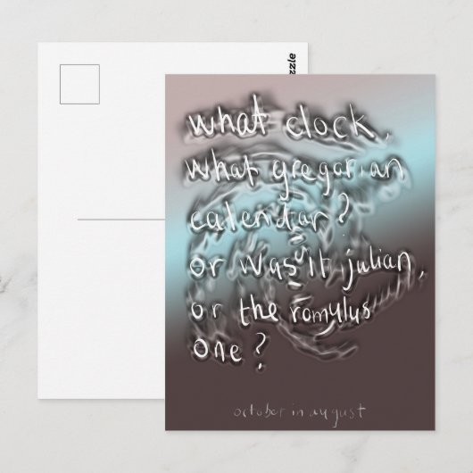 august postkarte (Vorne/Hinten)