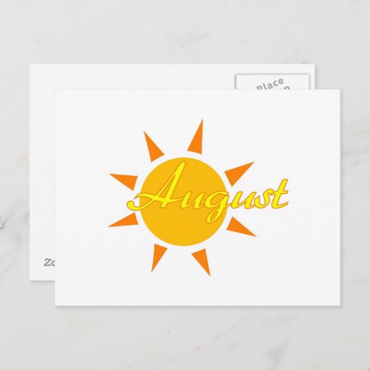 August Postkarte (Vorne/Hinten)