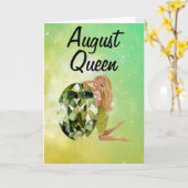 August Queen Birthday Card Karte (Gelbe Blume)