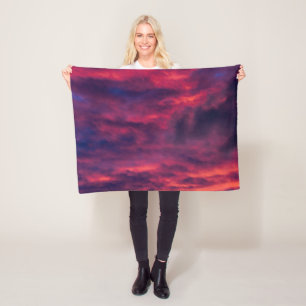 August rot fleecedecke