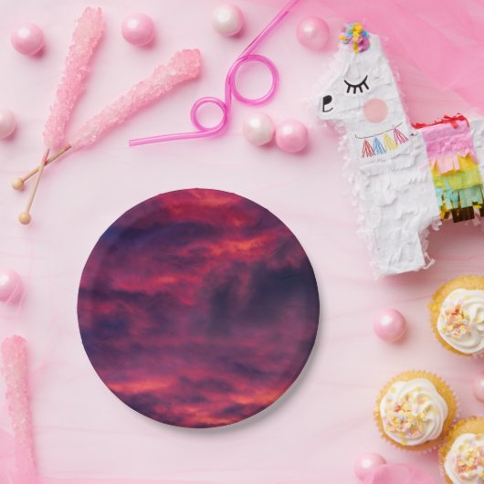 August rot pappteller (Party)