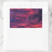 August rot rechteckiger aufkleber (Tasche)