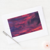 August rot rechteckiger aufkleber (Umschlag)