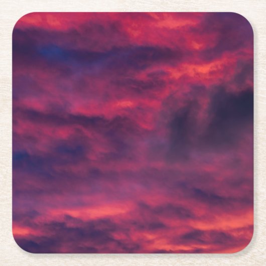 August rot rechteckiger pappuntersetzer (Vorderseite)