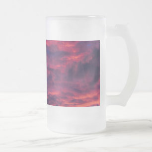 August rote gefrostete Glasbierkrug Mattglas Bierglas