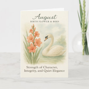 August-Schwan-Schrift-Christliche Inspiration Feiertagskarte