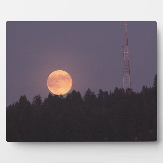 August Supermoon über Paradise Ridge Fotoplatte (Vorderseite)