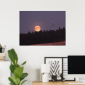 August Supermoon über Paradise Ridge Poster (Heimbüro)