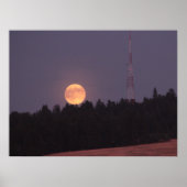 August Supermoon über Paradise Ridge Poster (Vorne)