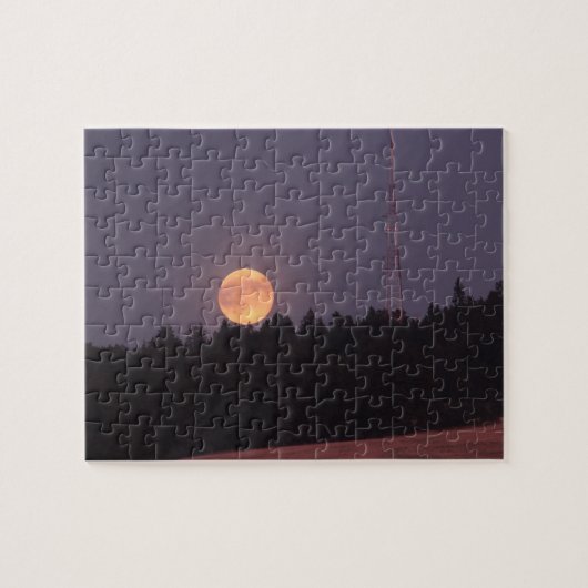 August Supermoon über Paradise Ridge Puzzle (Horizontal)