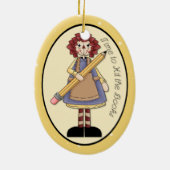 August "Time to Hit the Books" Annie Ornament (Hinten)