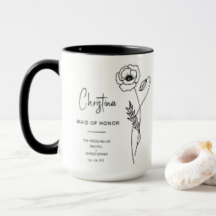 August Trauzeugin   Poppy Birth Blume Tasse