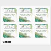 August Versteckte Schmuckkerzen Produktetikett Quadratischer Aufkleber (Blatt)