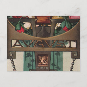 August - Virgo Postkarte