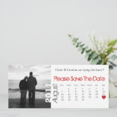 August - Weißer Kalender Save the Date (Stehend Vorderseite)