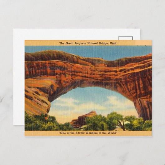 Augusta Bridge, Utah, Landschaftlich Wonder Postkarte (Vorne/Hinten)