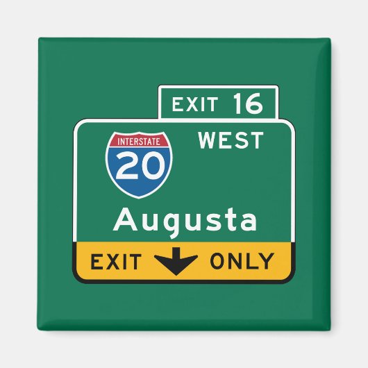 Augusta, GA Road Sign Magnet (Vorne)