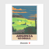 Augusta Georgia Golf Poster Aufkleber (Blatt)