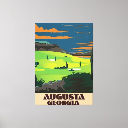 Augusta Georgia Golf Poster Leinwanddruck (Vorderseite)