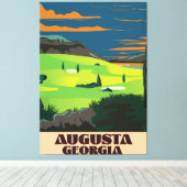 Augusta Georgia Golf Poster Leinwanddruck (Insitu (Holzboden))