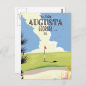 Augusta Georgia Golf Poster Postkarte (Vorne/Hinten)