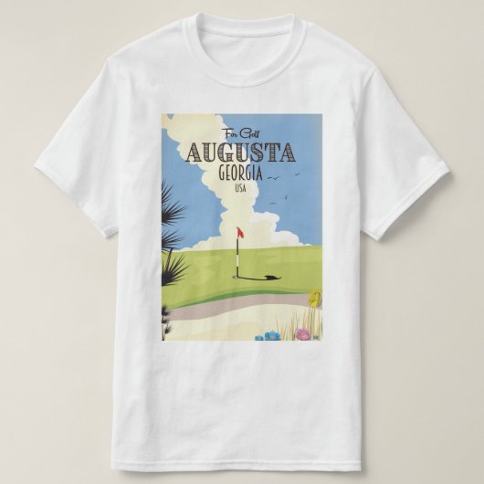 Augusta Georgia Golf Poster T-Shirt (Design vorne)
