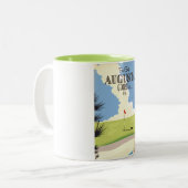 Augusta Georgia Golf Poster Zweifarbige Tasse (Vorderseite Links)