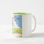 Augusta Georgia Golf Poster Zweifarbige Tasse (VorderseiteRechts)
