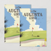 Augusta Georgia Golfplakat (Vorne/Hinten)