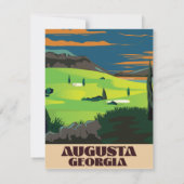 Augusta Georgia Golfplakat (Rückseite)