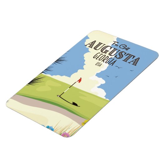 Augusta Georgia Golfplakat Magnet (Linke Seite)