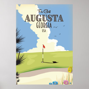 Augusta Georgia Golfplakat Poster